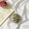 Metal bracket - striped circle - silver