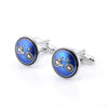 Round cycling cufflinks / copper