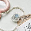 Special-shaped ring bracket-retro green system-blue round gray heart