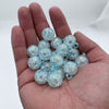 Burst hanging hole beads - light blue
