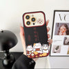 Large windows silicone-black white mirror-lucky fortune / iphone 14