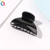 6cm half round grab clip - lacquer black / qiyue factory direct sales