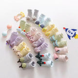 Daily single dispensing baby socks one card 3 pairs toddler non-slip toddler socks baby combed cotton socks newborn socks
