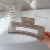 Jelly color square clip (gray)