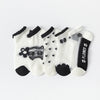 Black and white floret mesh crew socks / s (1-3 years old) recommended foot length 13-15cm