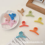 New candy-colored children's clip baby ponytail clip color matte hair clip fluorescent color girl's back head clip