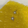 White star stud earrings (one pair)