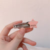 Pink rhinestone star wavy clip / hairpin