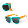 Folding square-lake green frame light orange legs