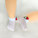 Newborn foreign trade socks girls bow sticky socks solid color girls socks applique socks 0-6 months baby socks