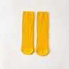 Double needle straight socks - medium yellow / no heel (one size fits all)
