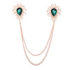 Green diamond on gold background