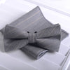 Grey/gold thread (bow tie + pocket square)