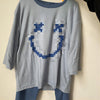 Modal air conditioning clothes blue smiley face / 80cm