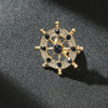 Rudder gold ink blue diamond