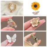 Matt gold pearl corsage wheat ear suit brooch women's high-end all-match clothing pin personalized anti-exposure accessories