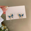 A pair of s925 silver needle bowknot earrings