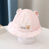 Half mesh cap - pink / the hat circumference is about 46m, suitable for about 3-12 months