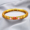 Enamel cutout peach bracelet