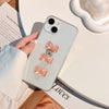 Fine glitter powder - love bow - pink / iphone 7/8/se 2020