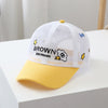 Yellow brown mesh cap / adjustable hat circumference (49-53cm)