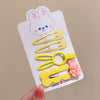 Cute four-piece hair clip set (yellow individual packaging)