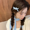 Blue duckbill clip