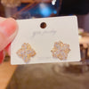 M1373【rotating clover earrings】