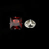 Wine red square crystal pair