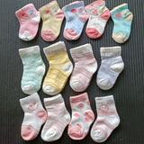 Cotton socks for infants newborn 0-12 months baby socks net business mother and baby activities with socks pattern mix and match wholesale