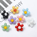 Children's colorful cartoon flower buttons baby sweater cardigan jacket shirt sun flower high feet decorative hand-sewn buckle