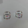 Colorful zircon earrings