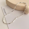 French broken silver necklace