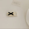 Hair clip - milky white bow