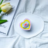 White bracket-love rotation bonjour-pink