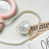 Special-shaped ring bracket-retro green system-white-eyed gray heart