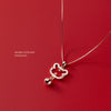 M1462【little tiger bell necklace】rose gold