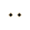 Black square earrings