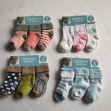 Trade cart Carter children's socks autumn and winter thickened terry baby socks dispensing baby socks one card three pairs wholesale