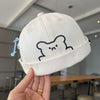 Positive bear melon skin hat white / 1 to 3 years old 47 to 50 cm