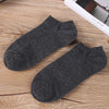 Solid color boat socks dark gray / one size fits all