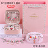 Pink diy bracelet + jewelry box gift bag
