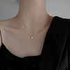 M1340【water drop necklace gold】
