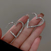 Heart diamond stud earrings