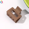 Frosted ponytail clip-4cm square coffee / qiyue factory direct sales