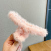 8# light pink plush grab clip-13cm