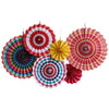 Peach confetti fan flower / 40cm, 30cm, 20cm each 2