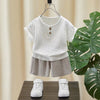 Gray [white top + gray pants] / 90