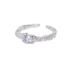 Single white zircon / one size fits all