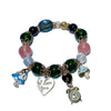 Vintage green heart watch mushroom bracelet
